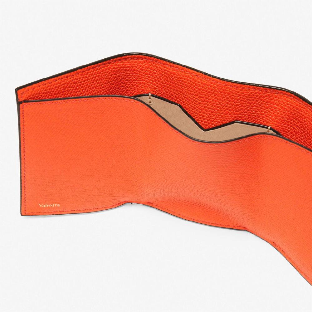 Valextra Portafoglio Bifold compatto in Pelle Arancione | Valextra Limitato a 3 giorni