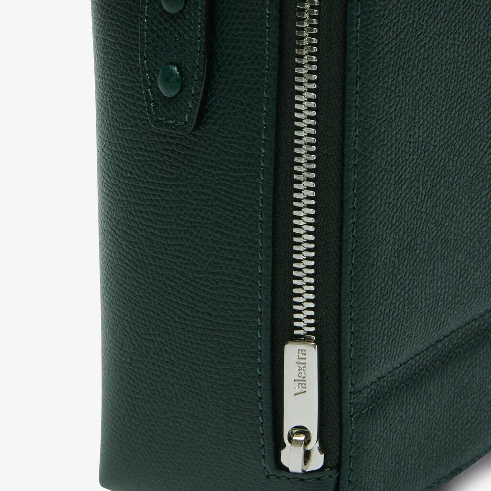 Valextra Borsa a tracolla da Donna in Pelle Verde | Valextra Tric Trac Sconti questo mese