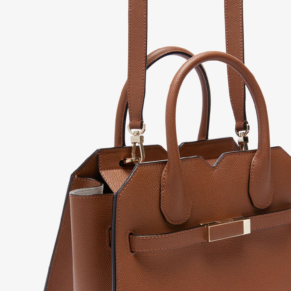 Valextra Borsa a due manici da Donna di Lusso in Pelle Marrone | Valextra 2025