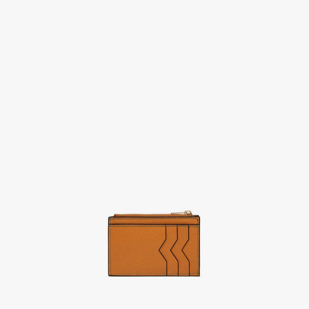 Valextra Porta carte e monete con zip in Pelle Marrone | Valextra Pezzi Unici
