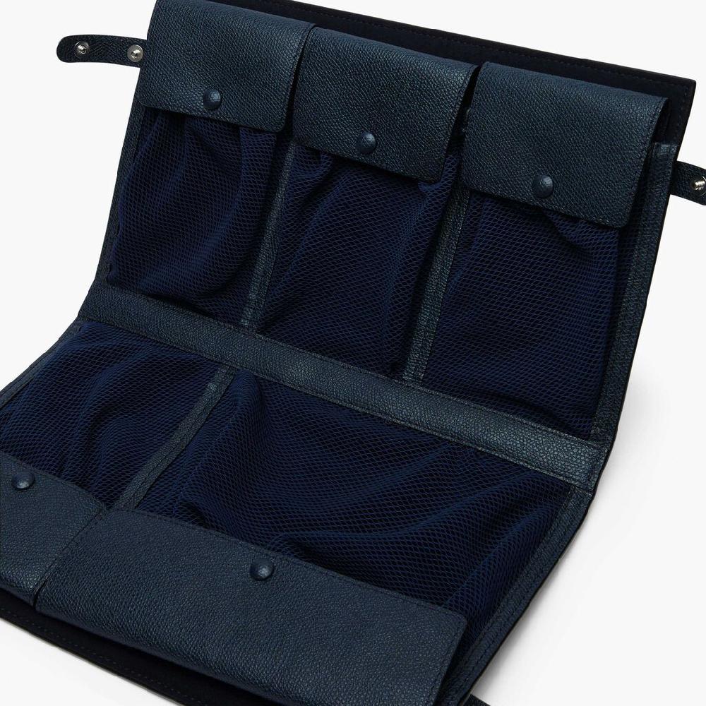 Valextra Portacavi pieghevole in Pelle Blu | Valextra piccola pelletteria Negozi Online