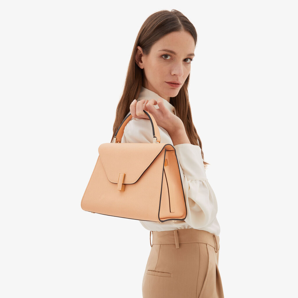 Valextra Borsa a mano da Donna in Pelle Rosa Cipria | Valextra Iside Acquista Ora