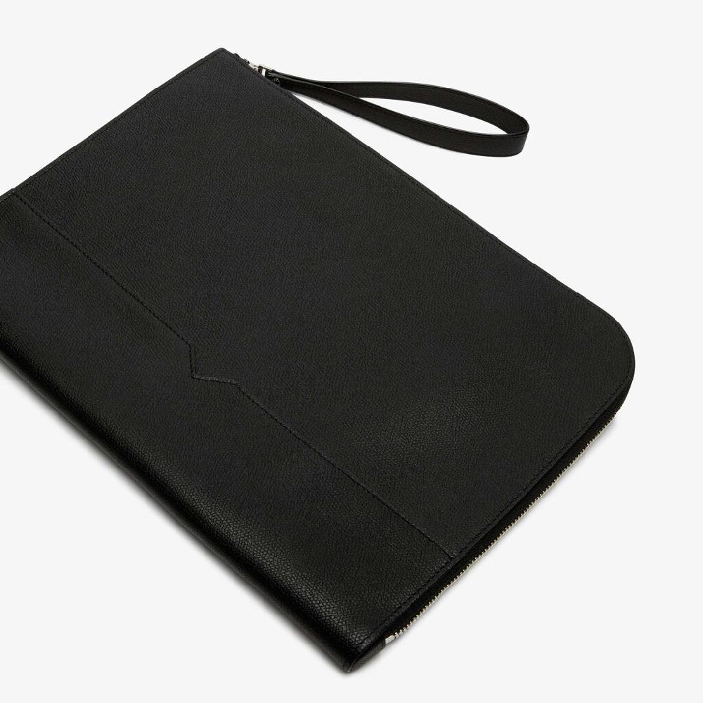 Valextra Portfolio da Uomo di Lusso in Pelle Nera | Valextra V-Line Shopping Online