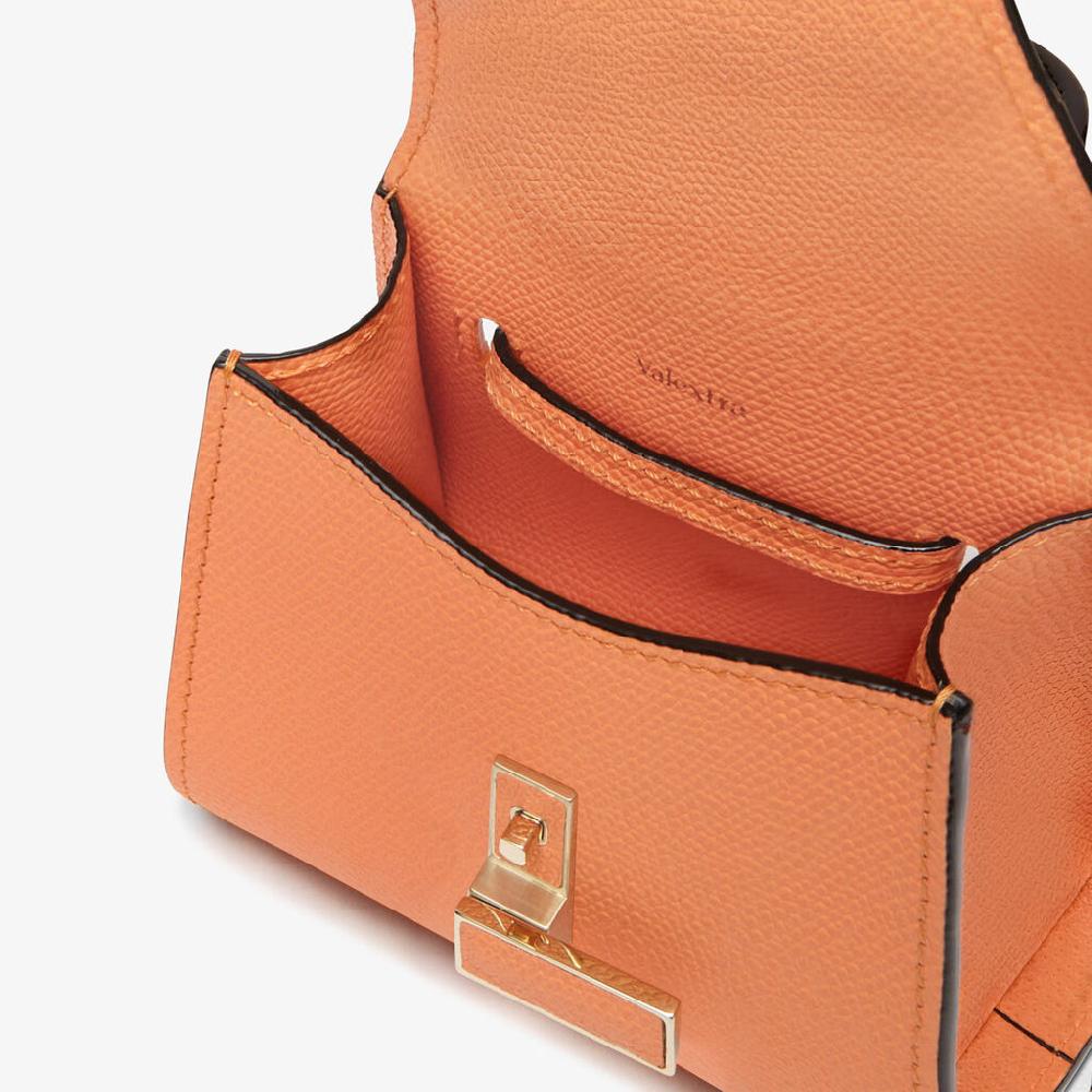 Valextra Portafoglio grande da Donna in Pelle Arancione | Valextra Iside Prezzo Ridotto