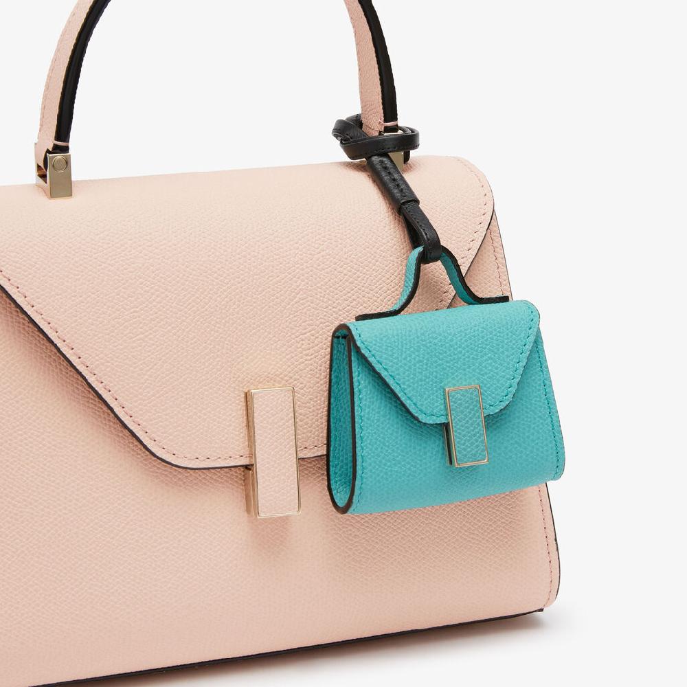 Valextra Charm borsetta da Donna di Lusso in Pelle Azzurra | Valextra Iside Convenienza