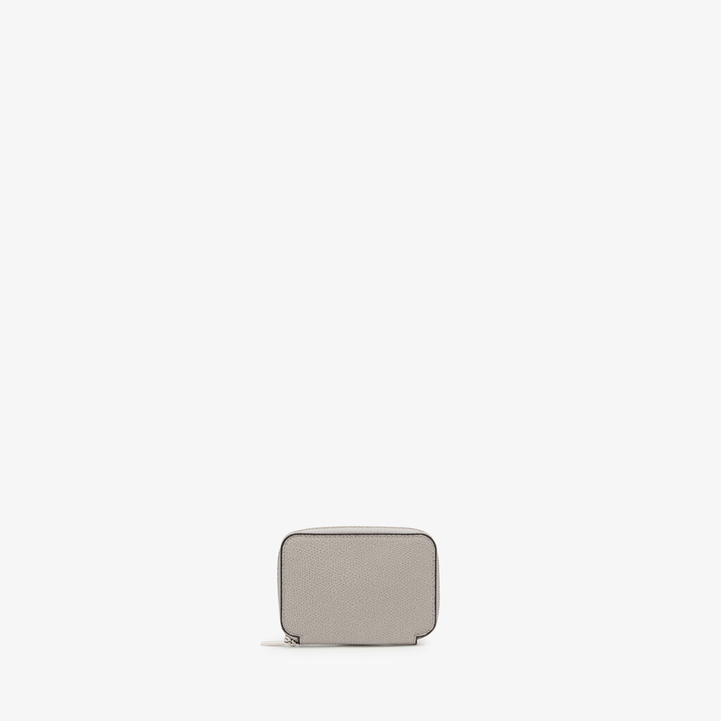 Valextra Portacarte da Donna in Pelle Grigio chiaro | Valextra Zip Around Novità