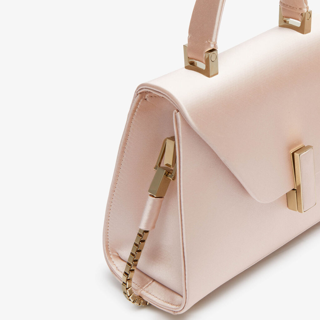 Valextra BORSA MICRO ISIDE RASO CON CATENA ORO CHIARO Hotsell