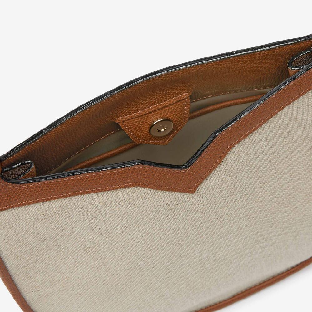 Valextra Weekend bag da Donna in Tessuto Grigio e Marrone | Valextra hobo I Più Venduti