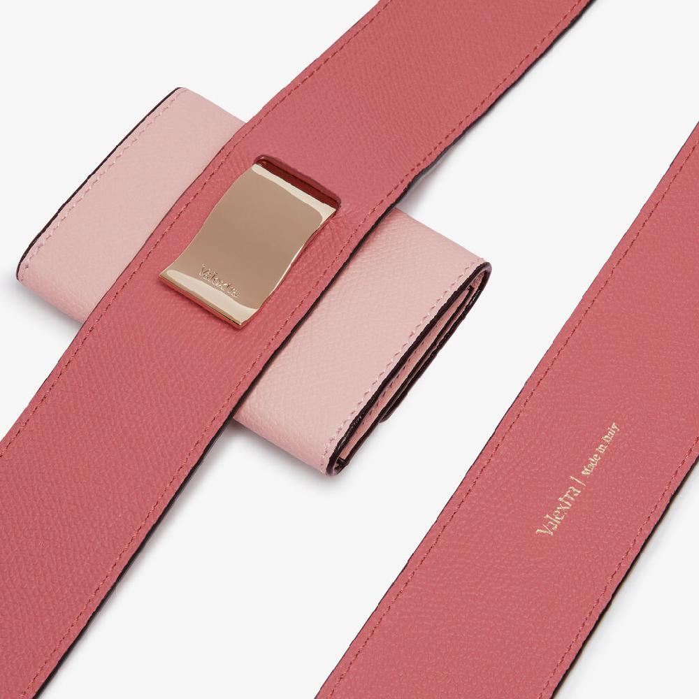 Valextra Tracolla per borsa da Donna in Pelle Rosa di Lusso | Valextra Nuova
