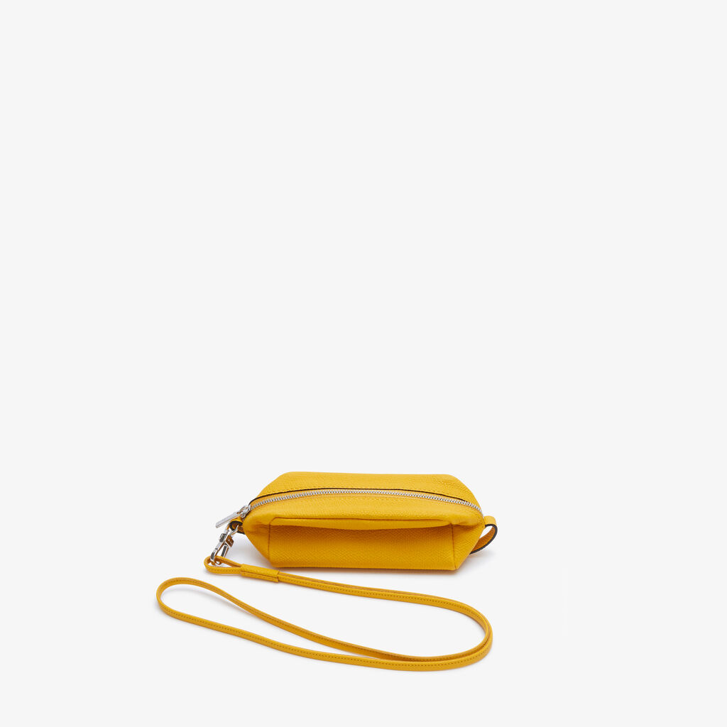 Valextra Trousse da Donna in Pelle Gialla con tracolla | Valextra Prezzo di fabbrica