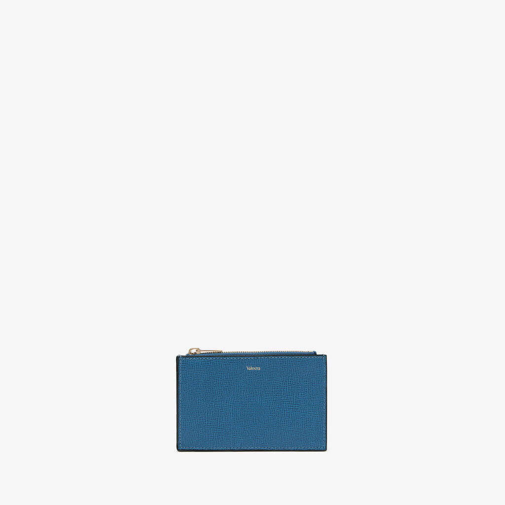 Valextra Portamonete da Donna in Pelle Blu Cobalto di Lusso | Valextra Offerta speciale
