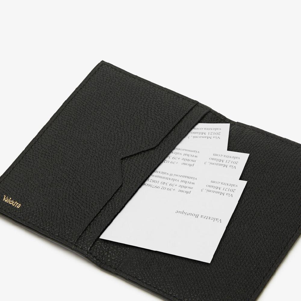 Valextra Porta carte di credito in Pelle Nera con tasche | Valextra Black Friday
