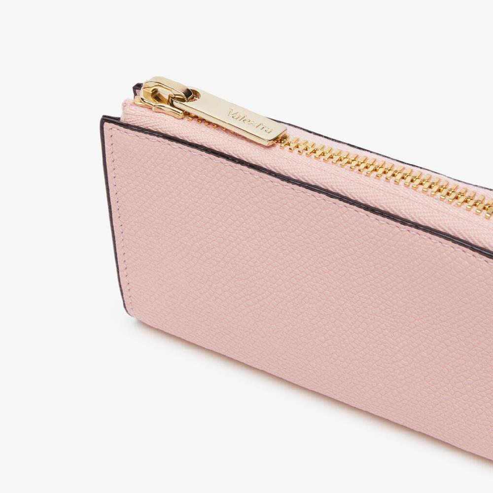 Valextra Portachiavi da Donna in Pelle Rosa | Valextra Zip Around Cyber Monday