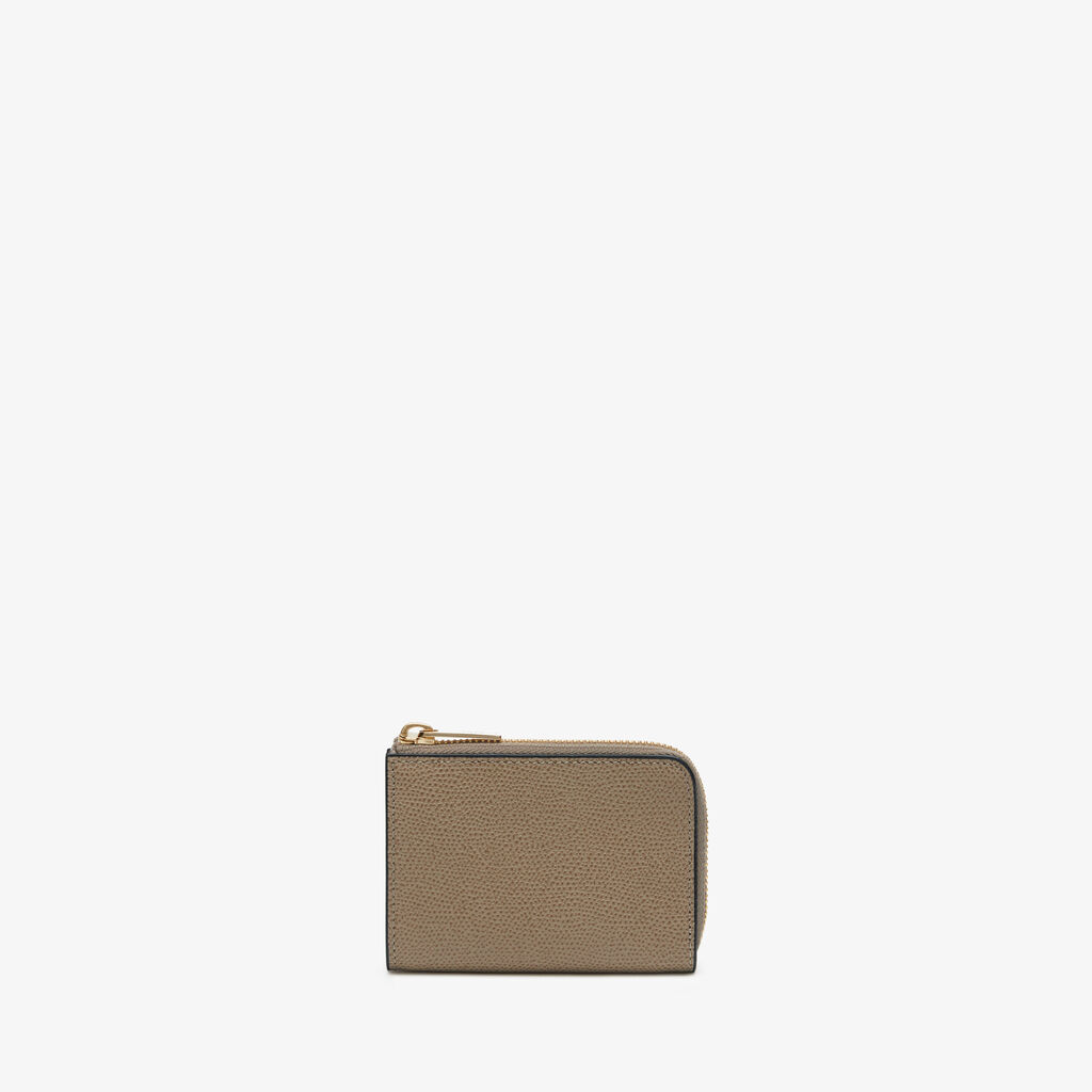 Valextra Portachiavi in Pelle Marrone Tortora | Valextra Zip Around Offerta Pasqua