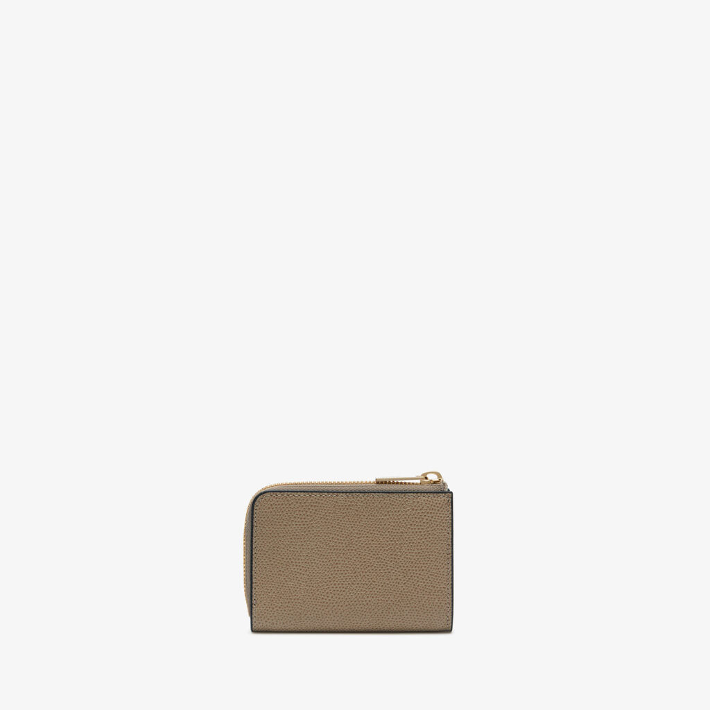 Valextra Portachiavi in Pelle Marrone Tortora | Valextra Zip Around Offerta Pasqua