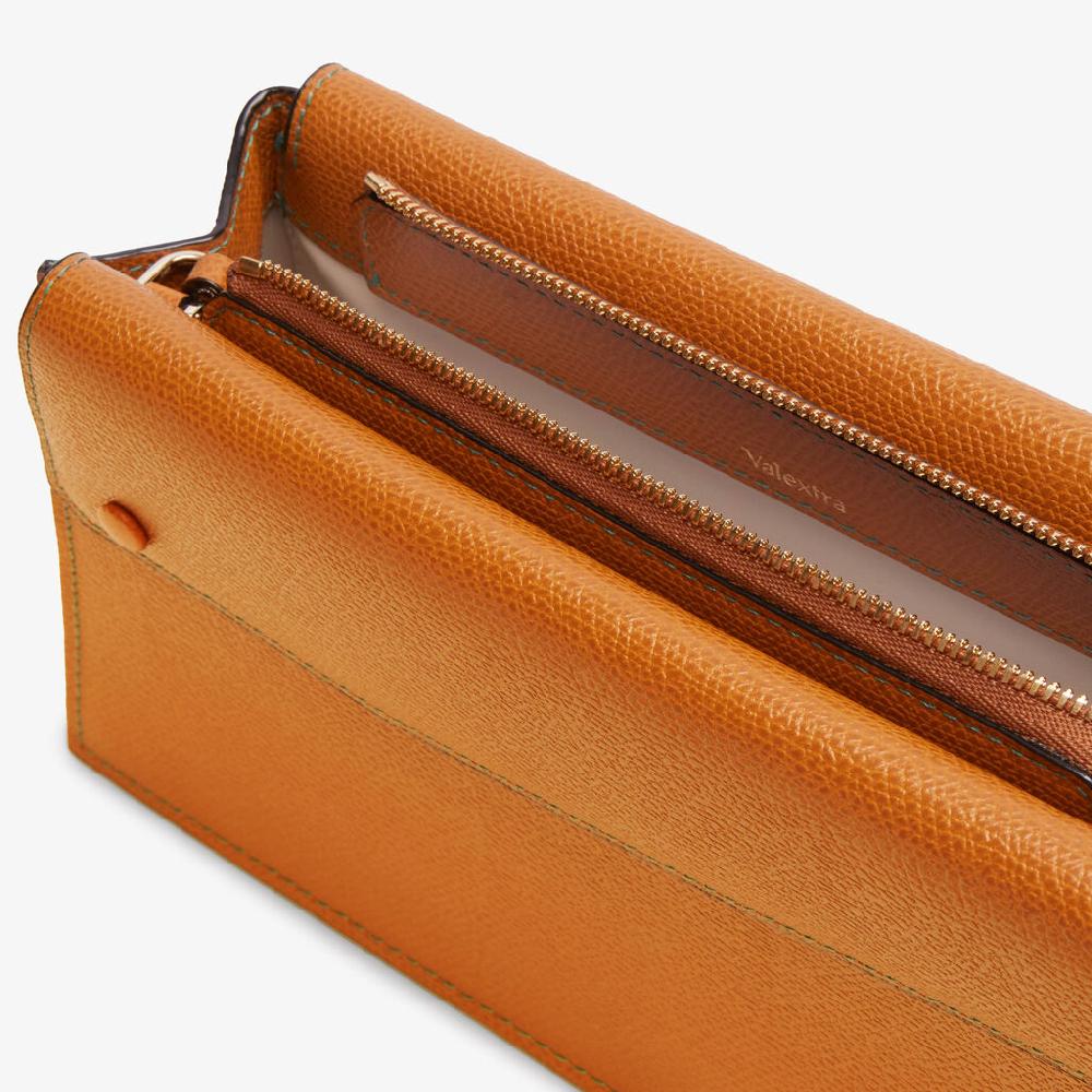 Valextra Borsetta piccola Mini in Pelle Marrone | Valextra Pocket Online Outlet