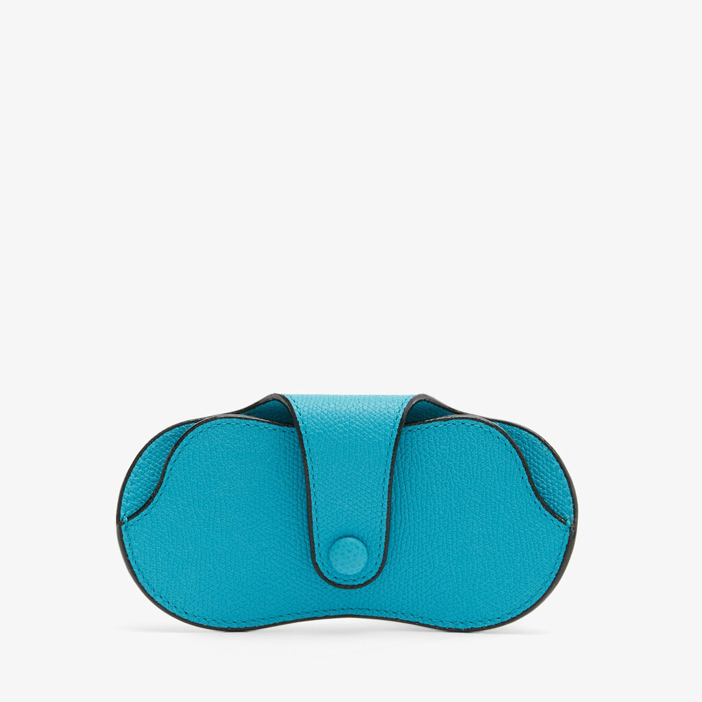 Valextra Custodia porta occhiali di Lusso in Pelle Blu | Valextra Offerte esclusive