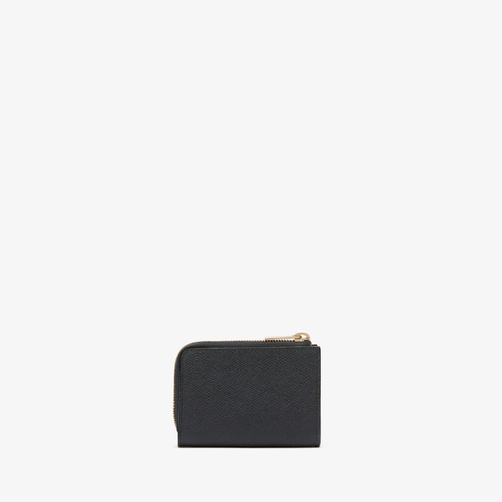 Valextra Portachiavi in Pelle Blu Notte di Lusso | Valextra Zip Around Liquidazione