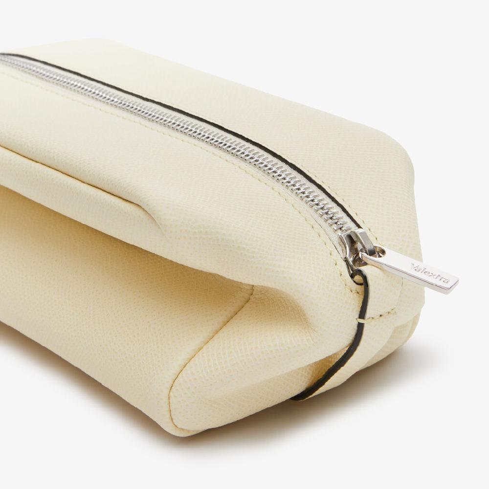 Valextra Pochette da viaggio da Donna di Lusso in Pelle Bianca Enormi risparmi