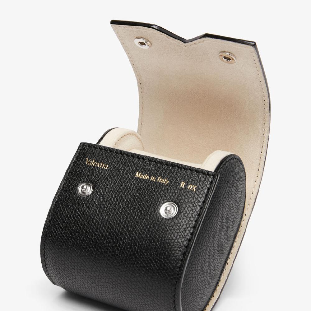 Valextra Porta orologio singolo da Uomo in Pelle Nera | Valextra V-Line Prezzo basso