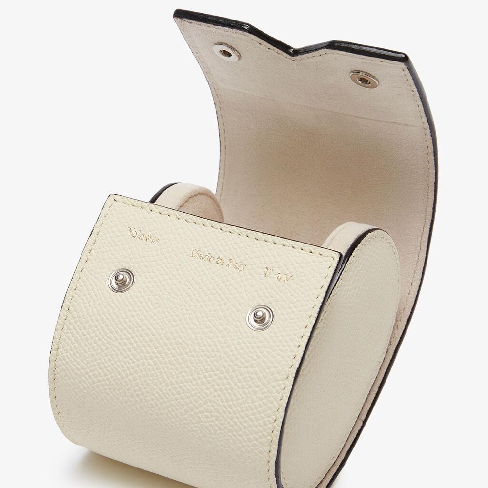 Valextra Porta orologio singolo da Donna in Pelle Bianca | Valextra V-Line Super Saving Price