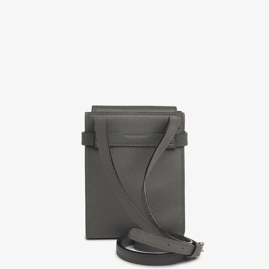 Valextra Borsa a tracolla Micro in Pelle Grigia | Valextra Brera ACQUISTA ORA
