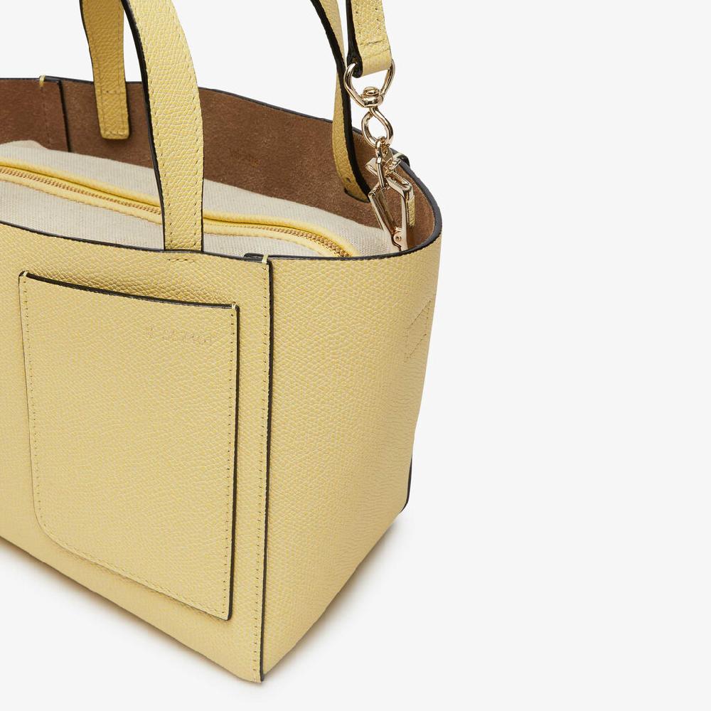 Valextra Borsa a secchiello Donna di Lusso in Pelle Gialla | Valextra Soft Ultimi due giorni