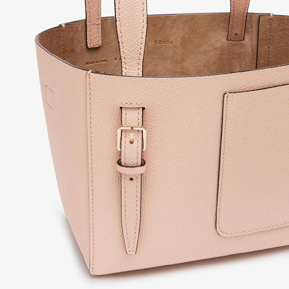 Valextra Borsa a Secchiello Soft Micro | Pelle di vitello Millepunte | Rosa Bonne Mine | Valextra Promozione temporanea