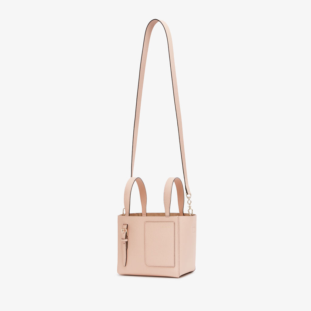 Valextra Borsa a Secchiello Soft Micro | Pelle di vitello Millepunte | Rosa Bonne Mine | Valextra Promozione temporanea