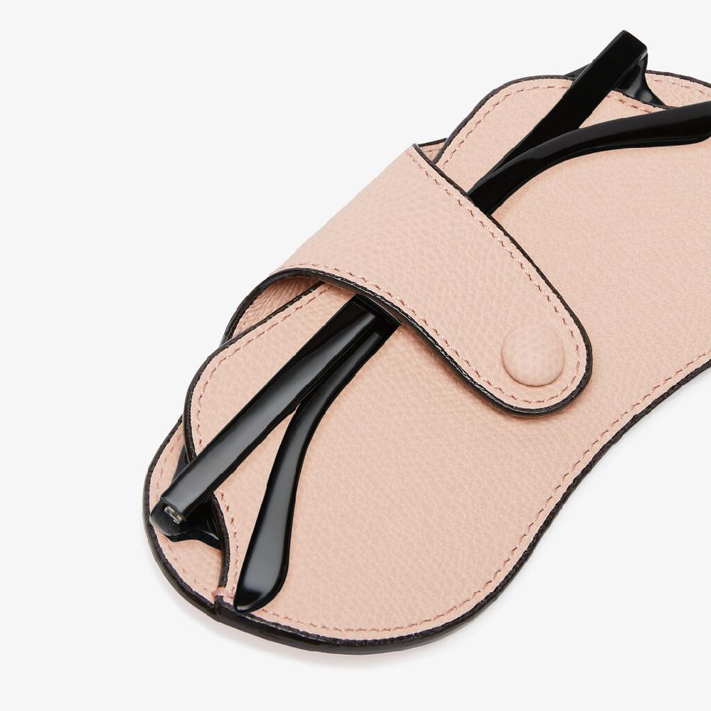 Valextra Porta Occhiali | Pelle di vitello Millepunte | Rosa Bonne Mine | Valextra Fino al 60% di sconto