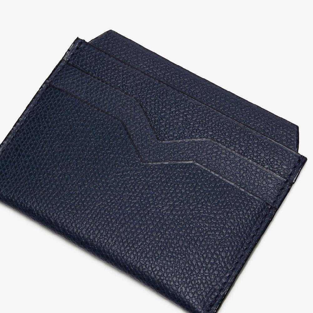Valextra Porta carte di credito elegante in Pelle Blu | Valextra Offerta speciale della fabbrica