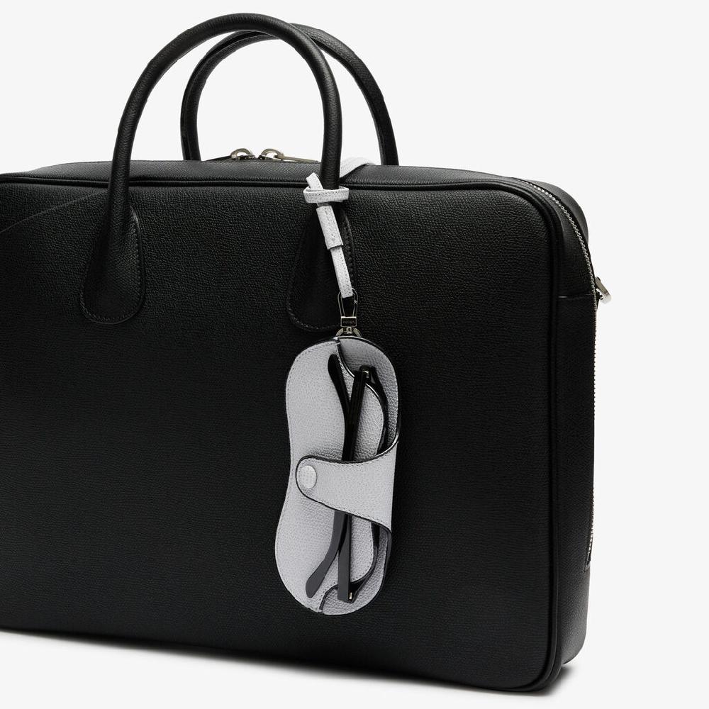 Valextra Custodia occhiali in Pelle Grigia Sasso con tracolla | Valextra Fino al 55% di sconto