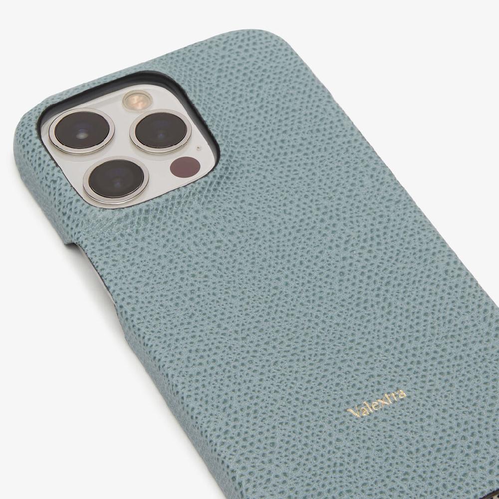 Valextra Cover Iphone 13 Pro in Pelle Azzurra cerulea | Valextra Super sconto