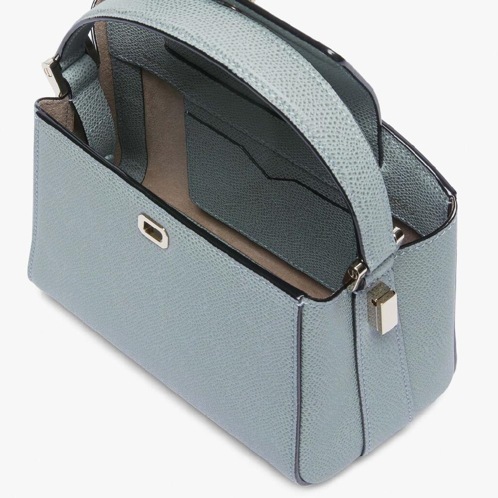 Valextra Borsa a mano Micro in Pelle Blu | Valextra Brera Esporta salva