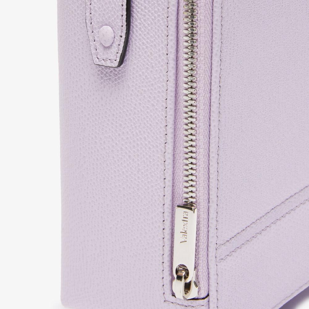 Valextra Borsa tracolla Donna di Lusso in Pelle Lilla | Valextra Tric Trac 50% di sconto per tempo limitato