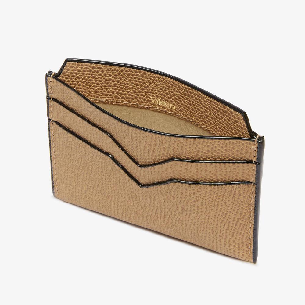 Valextra Porta Carte 4CC | Pelle di vitello Millepunte | Beige Cashmere | Valextra 2025
