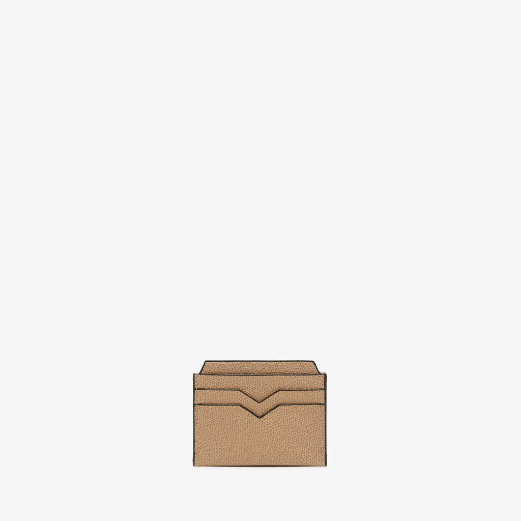 Valextra Porta Carte 4CC | Pelle di vitello Millepunte | Beige Cashmere | Valextra 2025