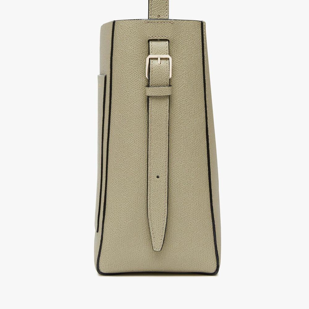 Valextra Borsa a secchiello da Donna in Pelle Verde tundra | Valextra Soft Vendita