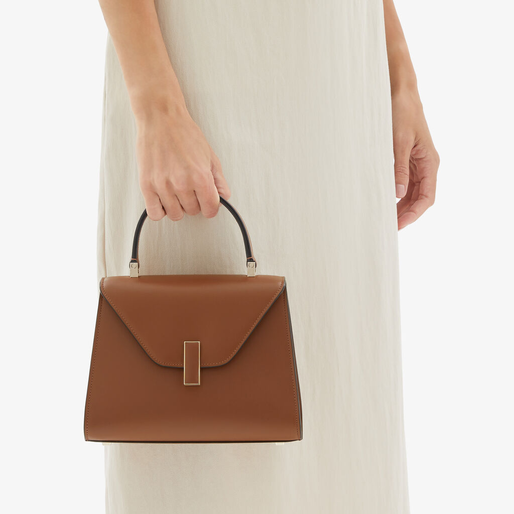 Valextra Borsa a mano Donna Mini in Pelle rigida Marrone | Valextra Iside Pezzi Unici