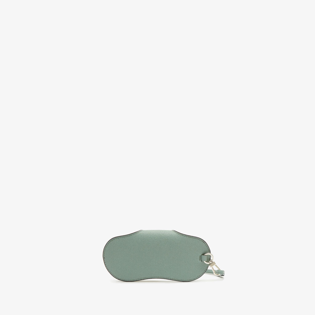 Valextra Porta Occhiali Con Tracolla | Pelle di vitello Millepunte | Verde Eucalipto | Valextra Negozi Online