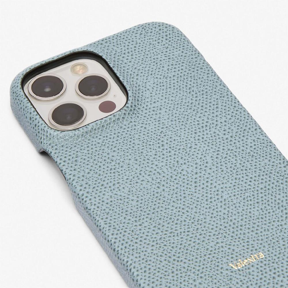 Valextra Cover Iphone 13 Pro Max in Pelle Azzurra ceruleo | Valextra Affare Del Giorno