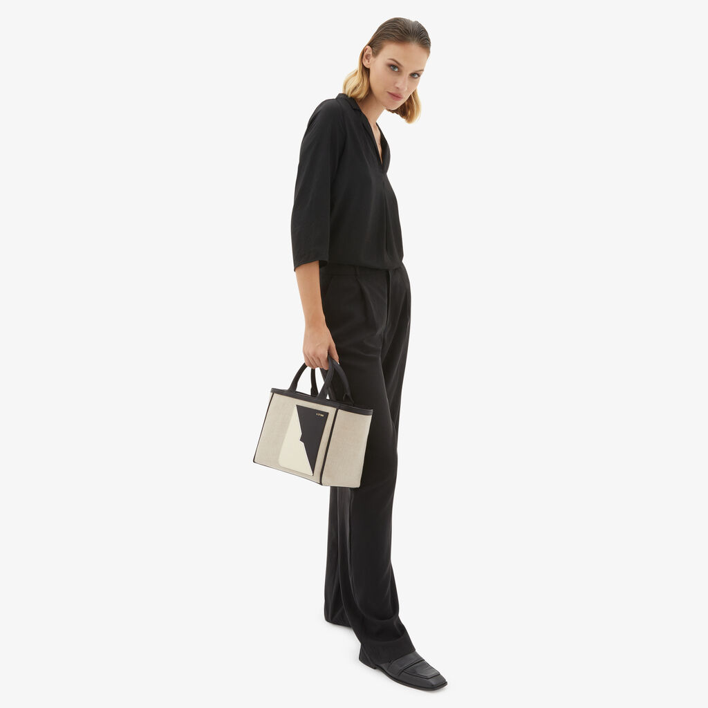 Valextra Borsa tote in Tessuto da Donna Marrone di Lusso | Valextra Sottocosto