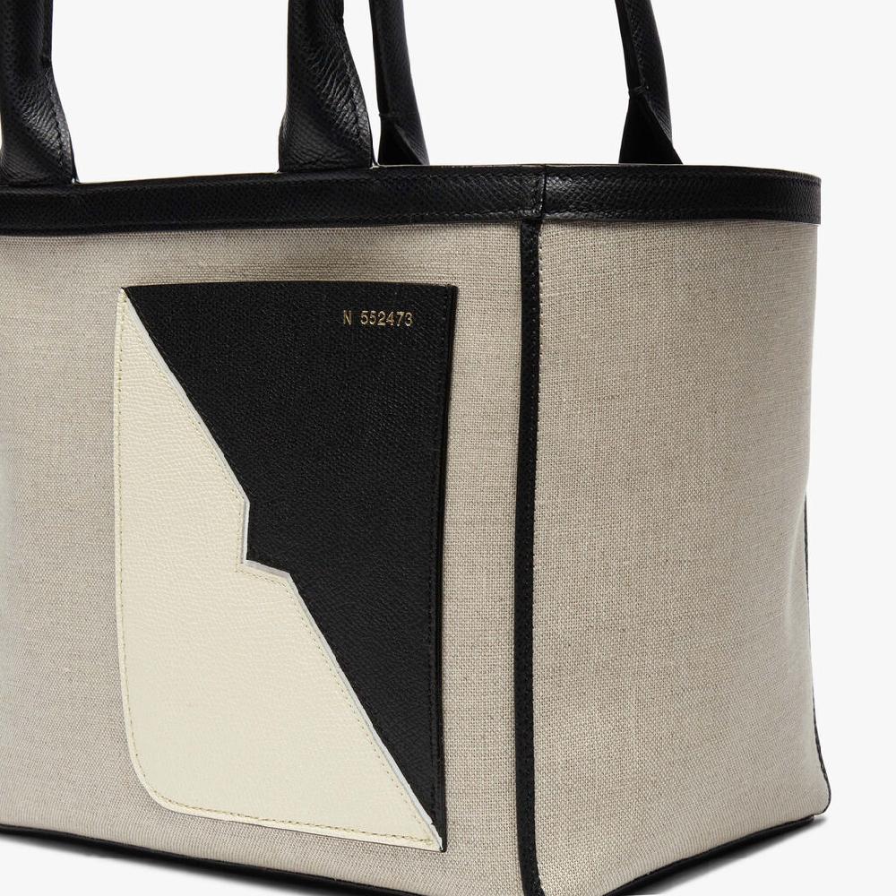 Valextra Borsa tote in Tessuto da Donna Marrone di Lusso | Valextra Sottocosto