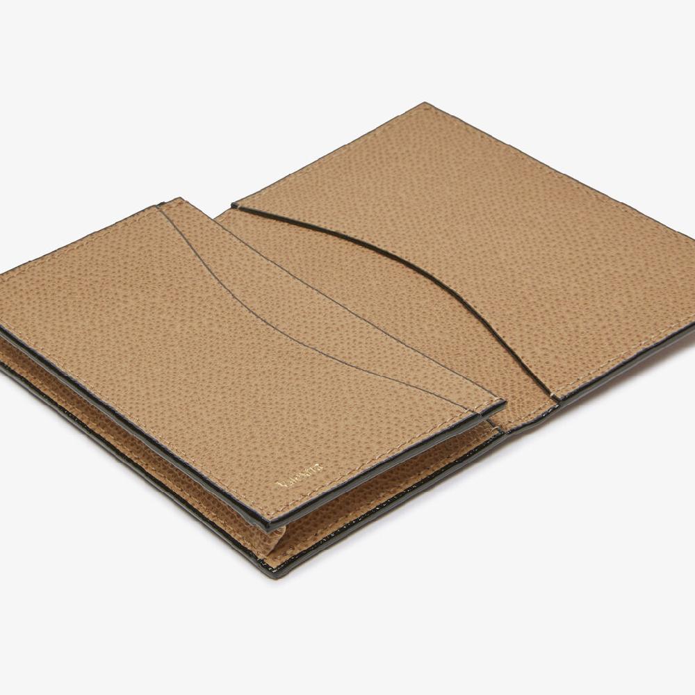 Valextra Porta carte di credito da Donna di Lusso in Pelle Beige | Valextra Sconto