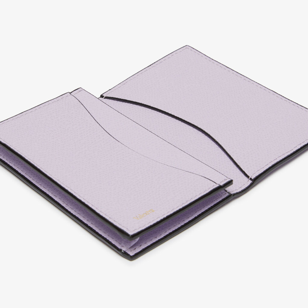 Valextra Porta carte di credito da Donna di Lusso in Pelle Lilla | Valextra Offerta