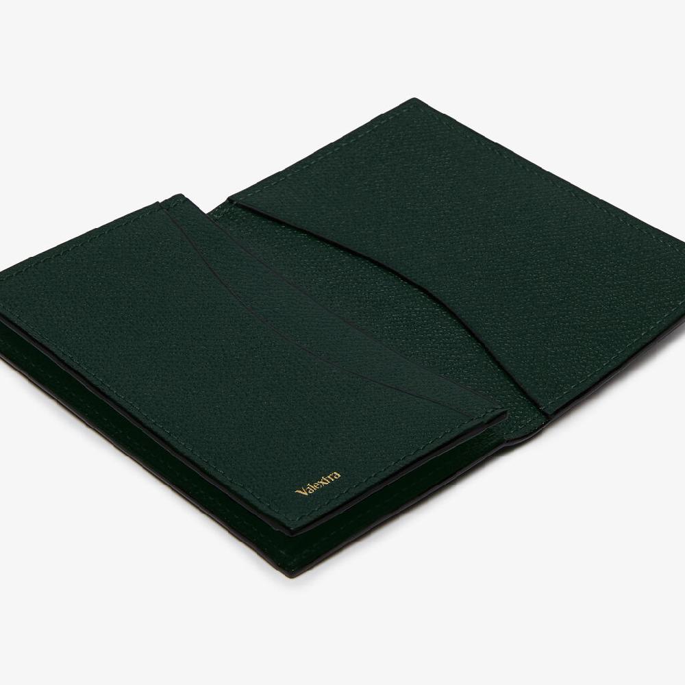 Valextra Porta carte di credito da Uomo di Lusso in Pelle Verde | Valextra Economico