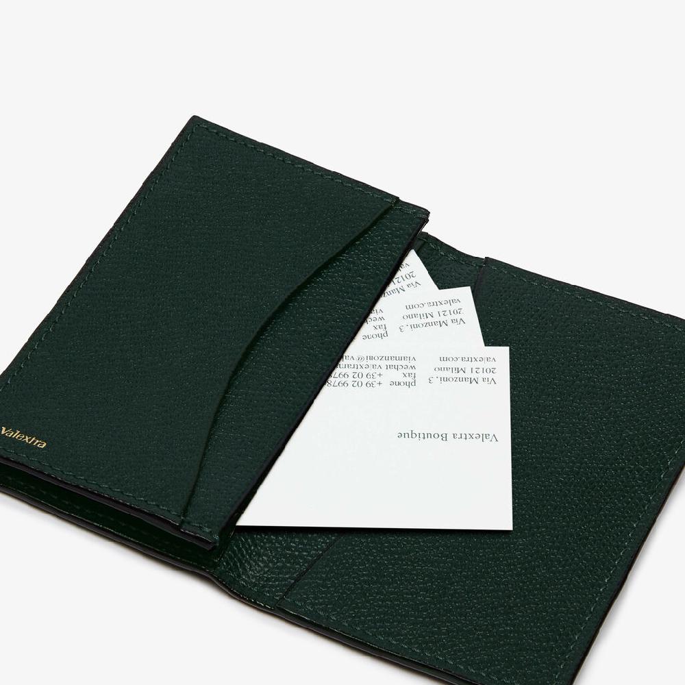 Valextra Porta carte di credito da Uomo di Lusso in Pelle Verde | Valextra Economico