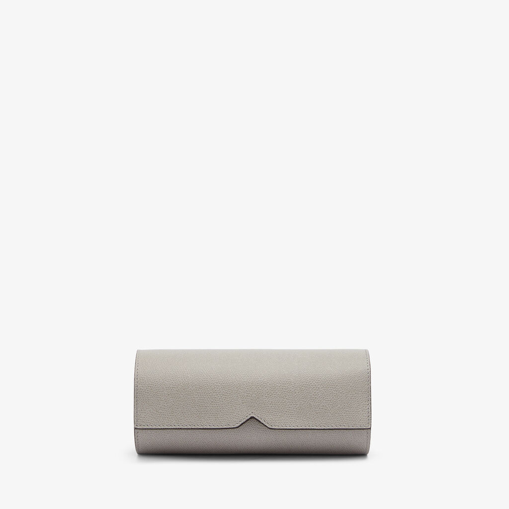 Valextra Astuccio con matite colorate in Pelle Grigia chiara | Valextra Outlet