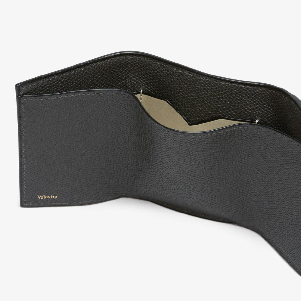 Valextra Portafoglio bifold da Donna in Pelle Grigia | Valextra Offerte