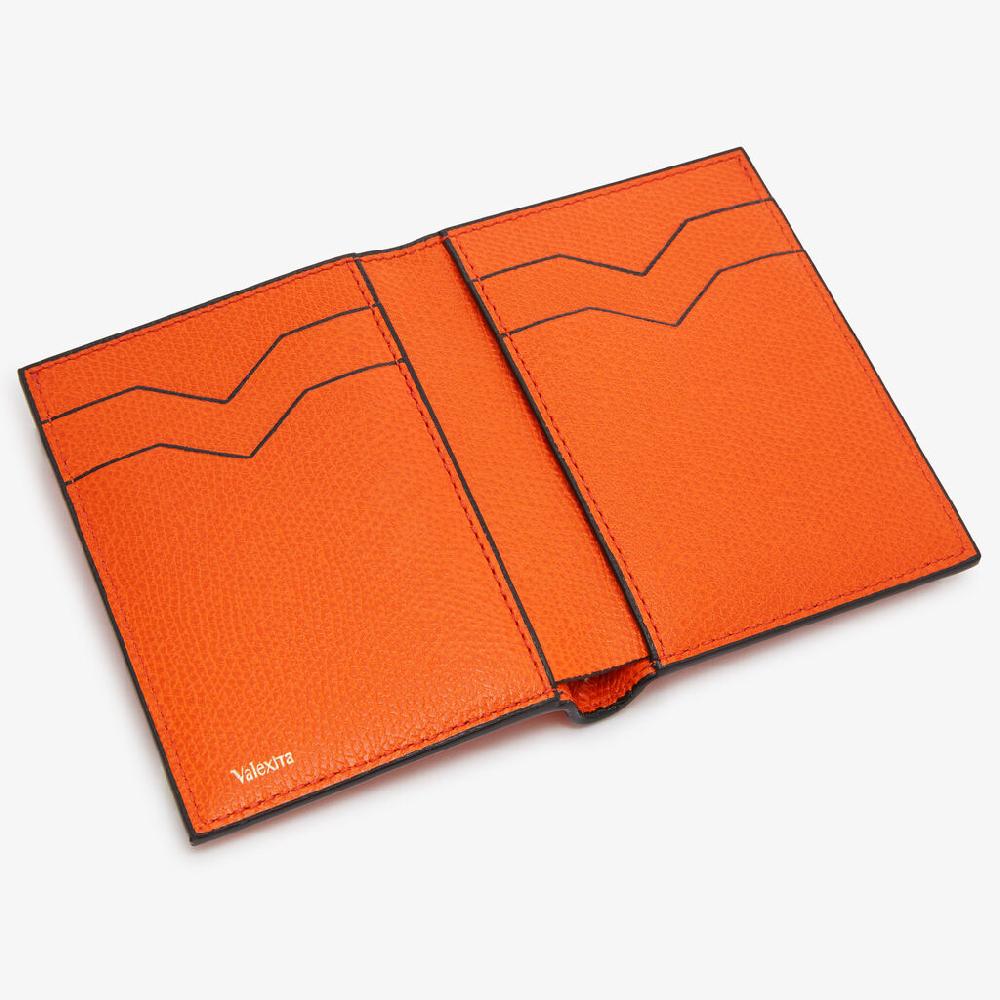 Valextra Portafoglio bifold da Donna di Lusso in Pelle Arancione | Valextra Hotsell